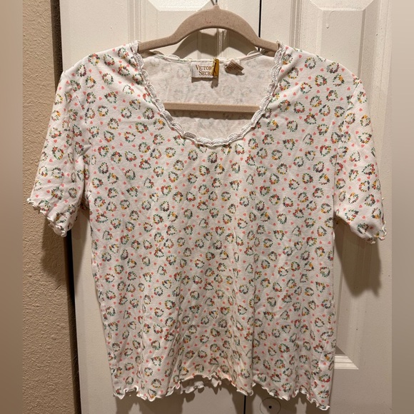 Vintage Y2K Victoria’s Secret Gold Label Pajama Set Floral Cottagecore Prairie,S - Picture 6 of 11